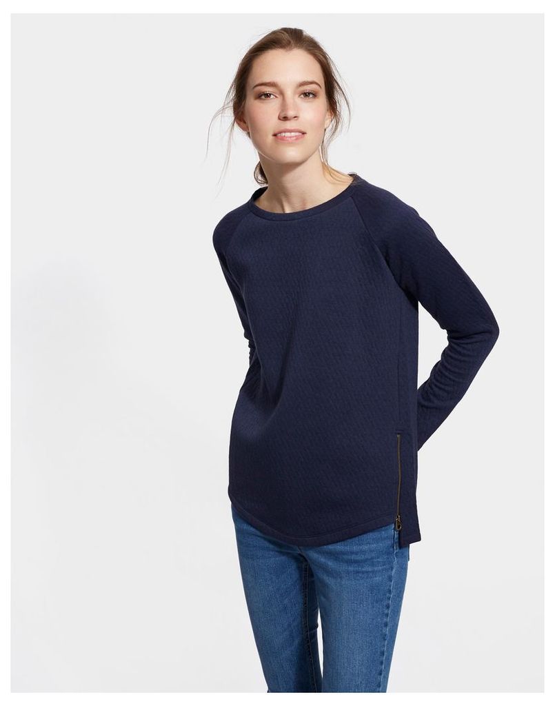 French Navy Lilou Textured Sweatshirt  Size 14 | Joules UK
