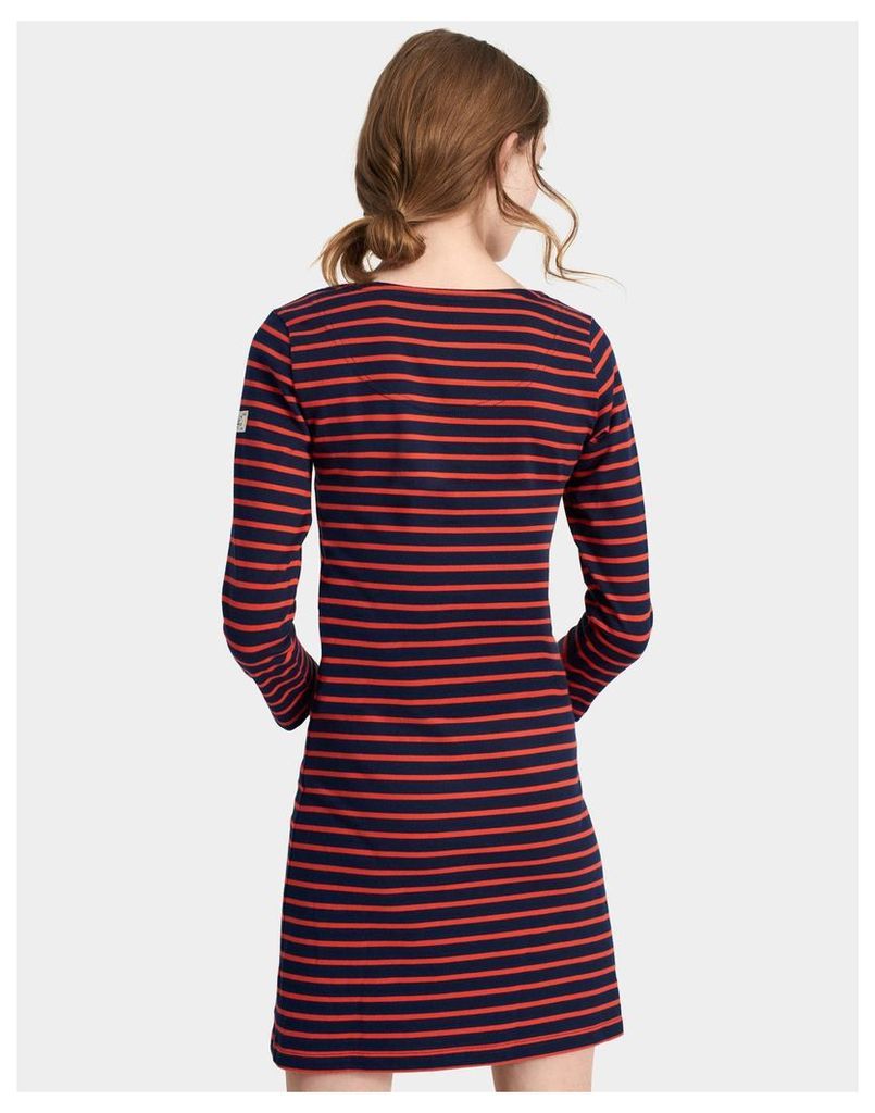 Navy Red Stripe Riviera Jersey Dress  Size 16 | Joules UK