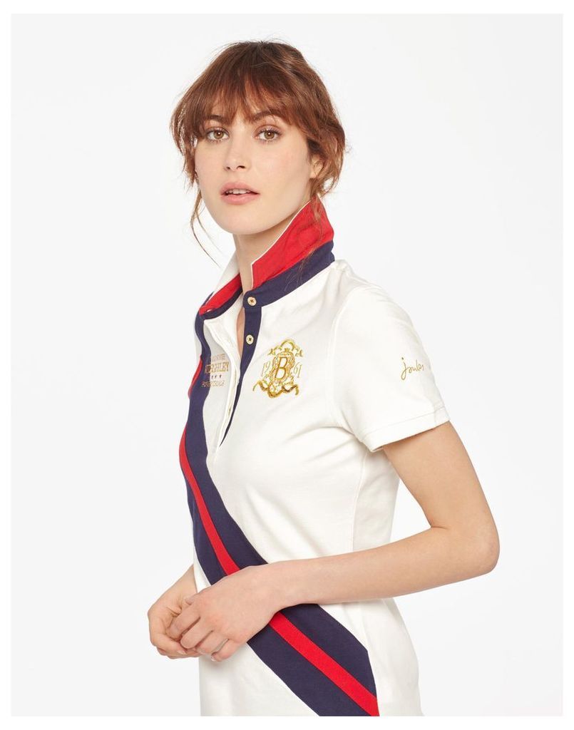 Creme Official burghley horse trials 2017 Polo Shirt  Size 12 | Joules UK
