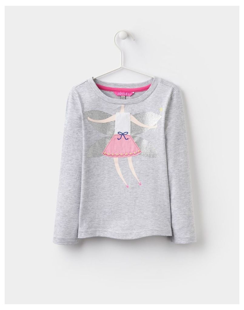 Silver Fairy Ava Applique Jersey Top  Size 11yr-12yr | Joules UK