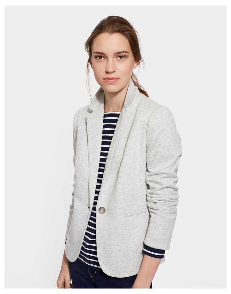 Grey Marl Olivia Jersey Blazer  Size 16 | Joules UK
