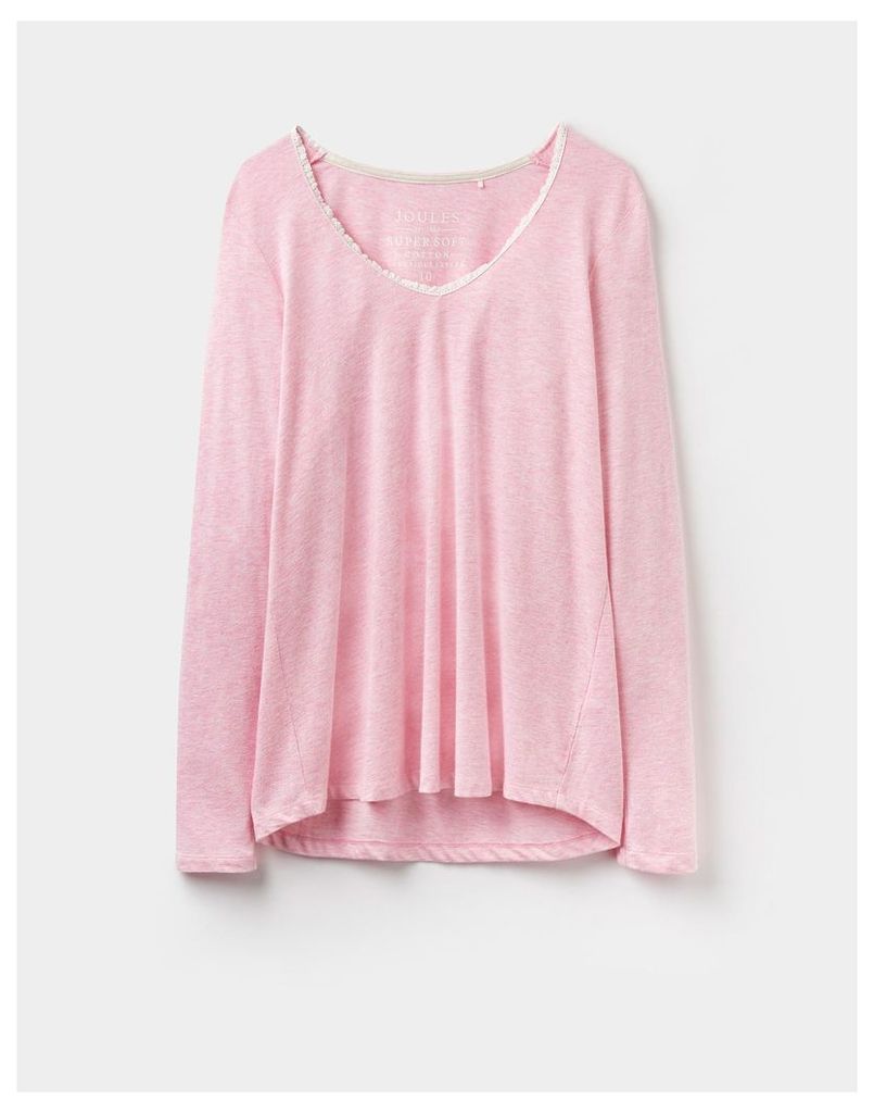 Soft Pink Luna Jersey Top  Size 8 | Joules UK