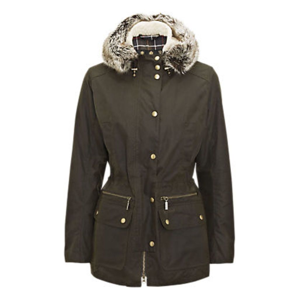 Barbour Kelsall Waxed Hooded Jacket, Olive