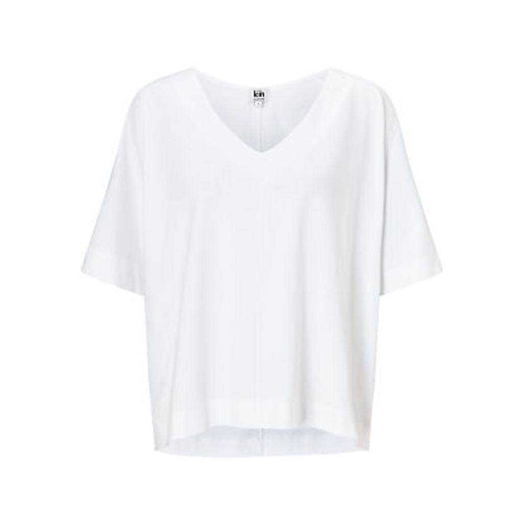 Kin by John Lewis V-Neck T-Shirt, White