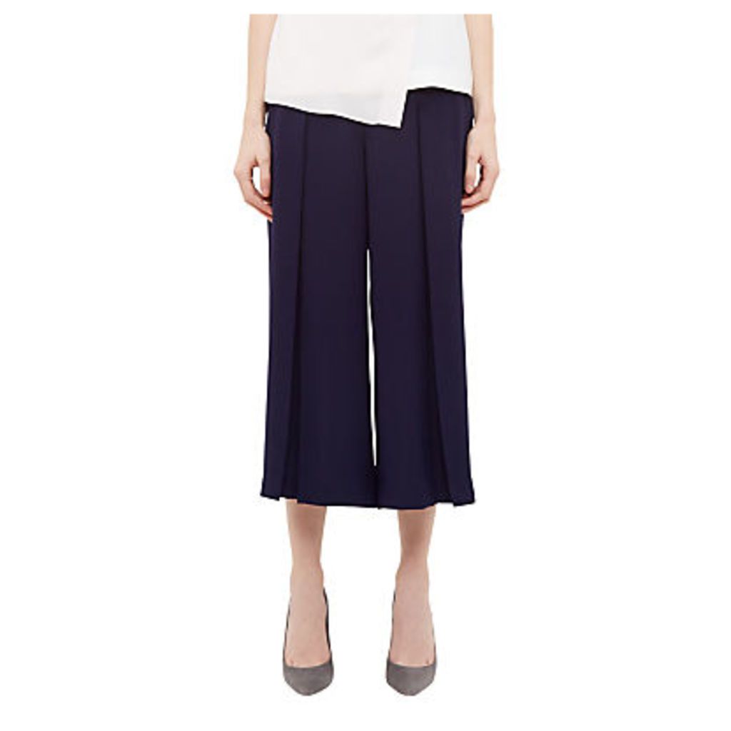 Ted Baker Pleat Crepe Culottes, Navy