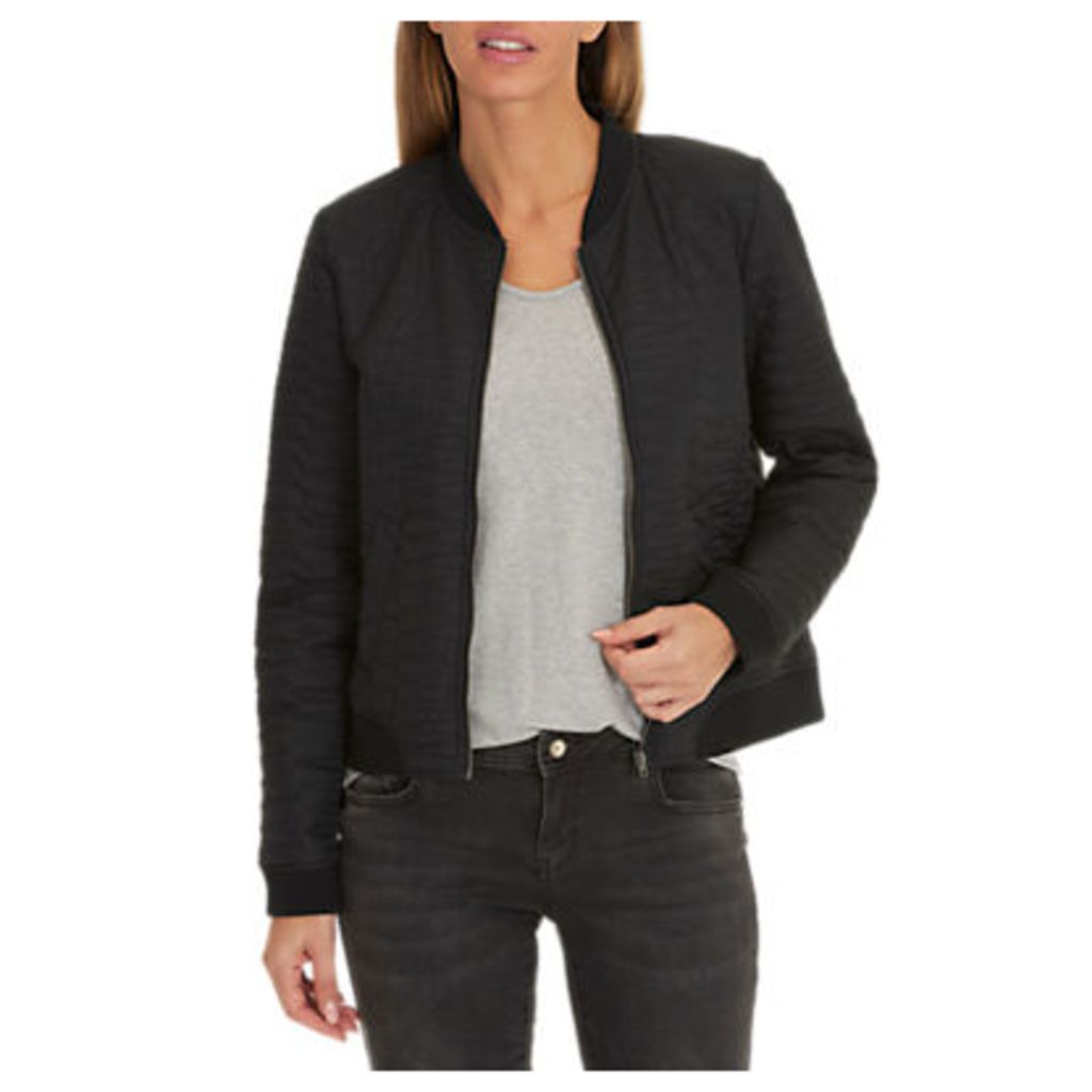 Betty & Co. Quilted Bomber Jacket, Black