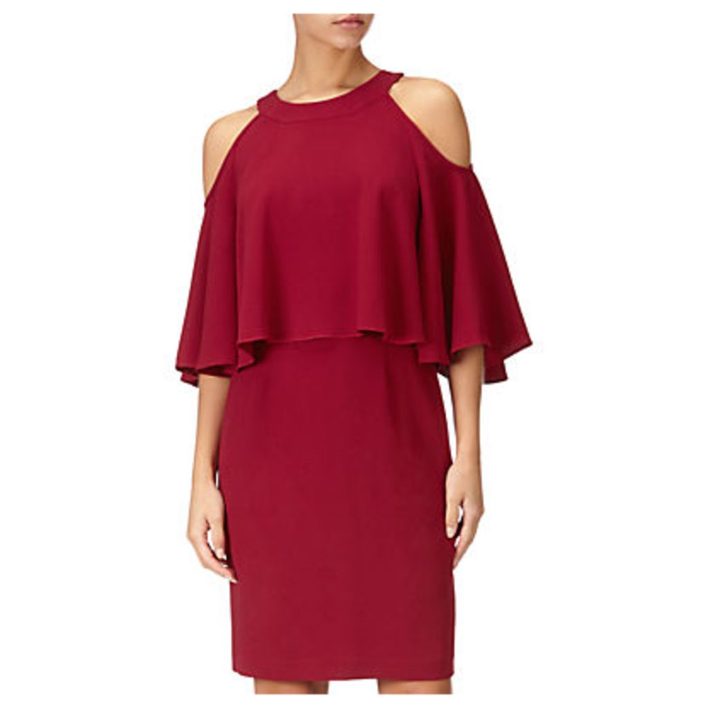 Adrianna Papell Plus Size Textured Crop Cold Shoulder Dress