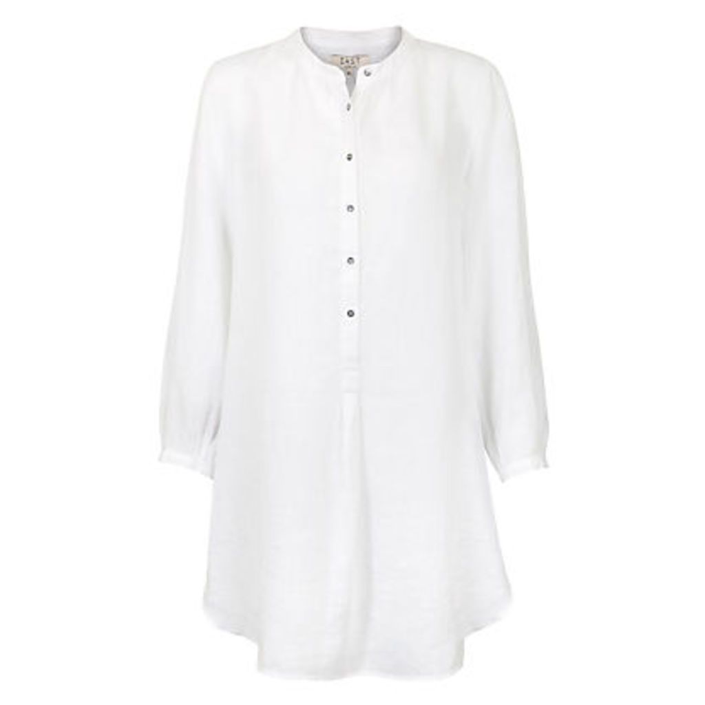 East Oversized Linen Tunic Shirt, White