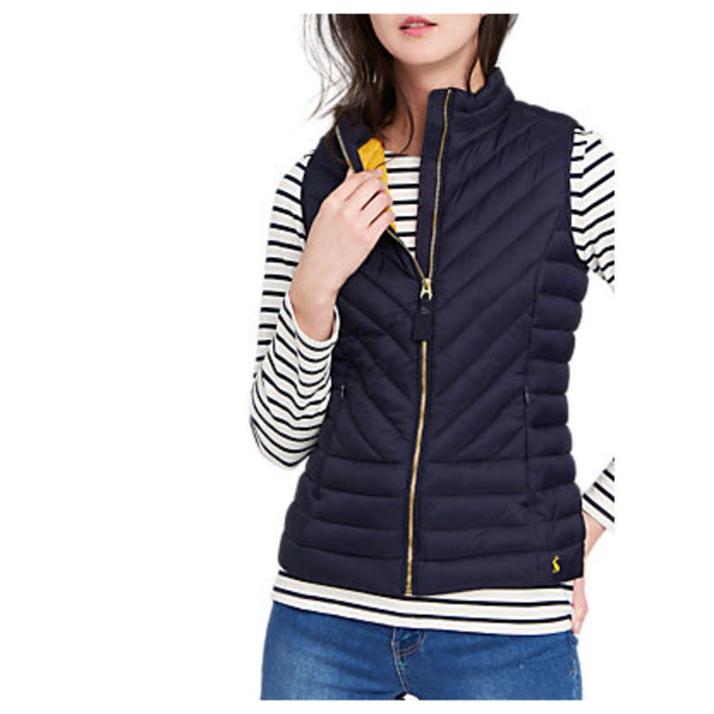 Joules Brindley Chevron Quilted Gilet, Marine Navy