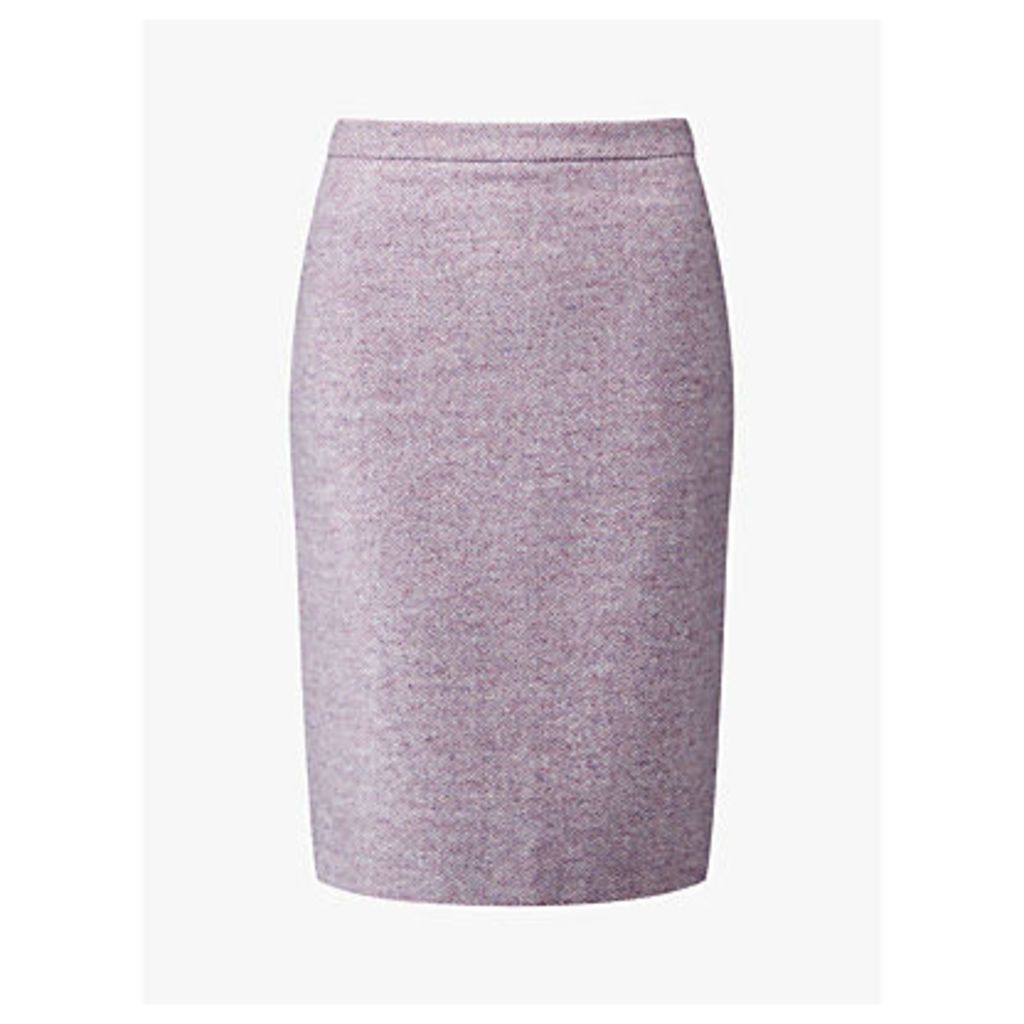 Pure Collection Wool Pencil Skirt, Lilac