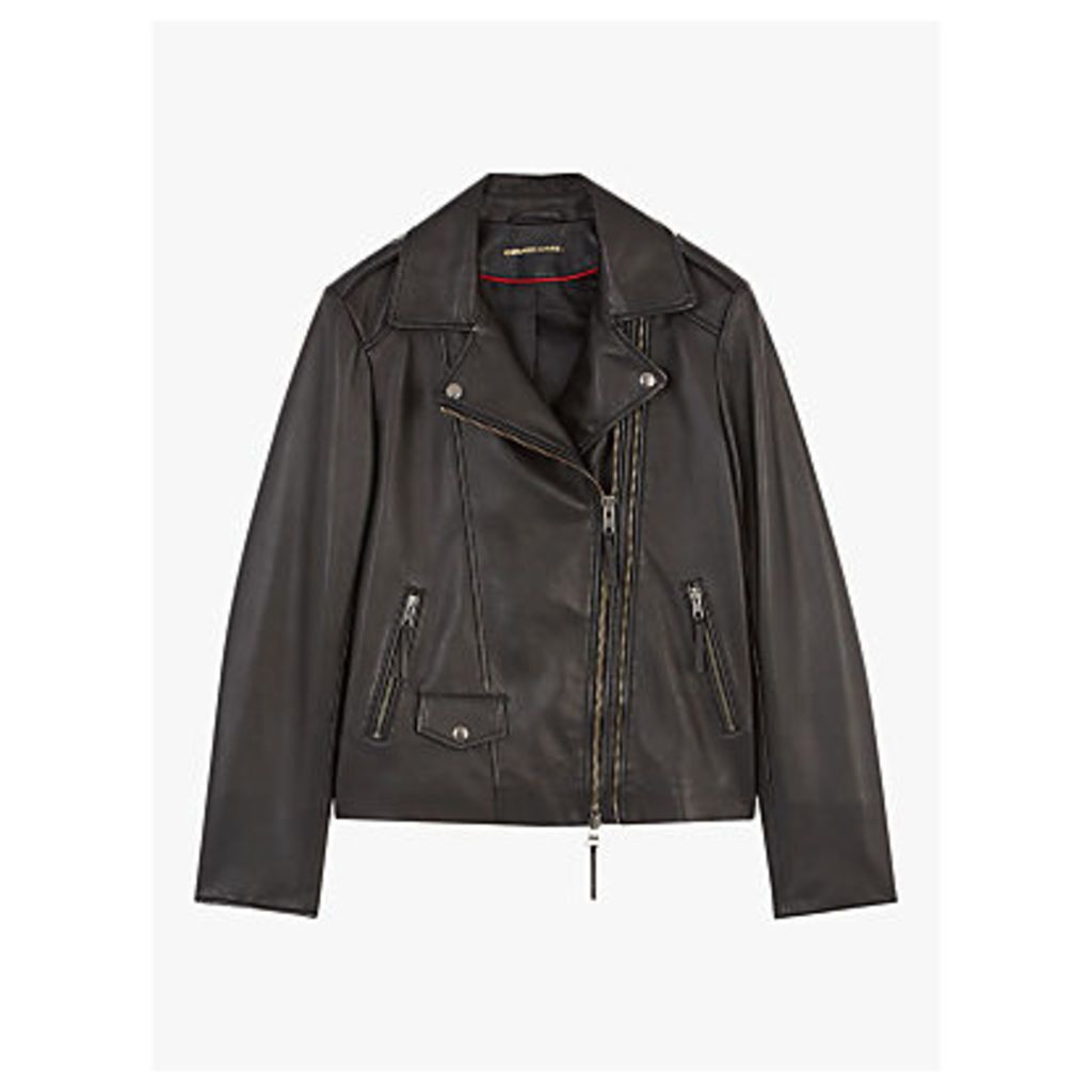 Gerard Darel Susan Leather Jacket, Mid Brown