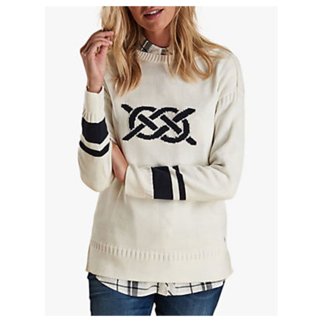 Barbour Mast Knot Intarsia Jumper, Off White