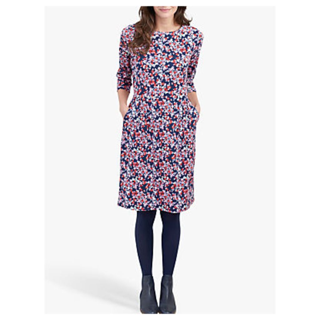 Joules Beth Ponte Jersey Dress, Navy Ditsy