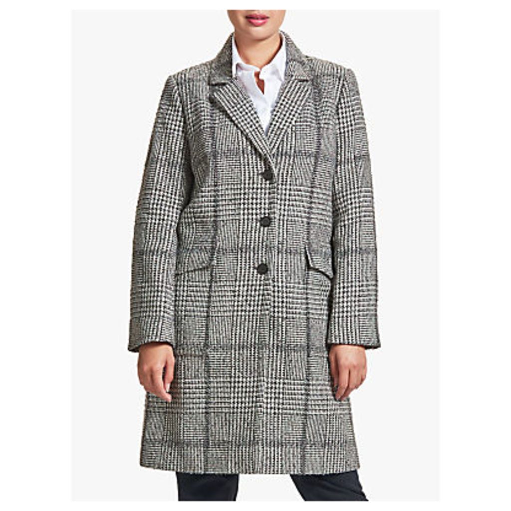 Four Seasons Check Patch Coat, Grey