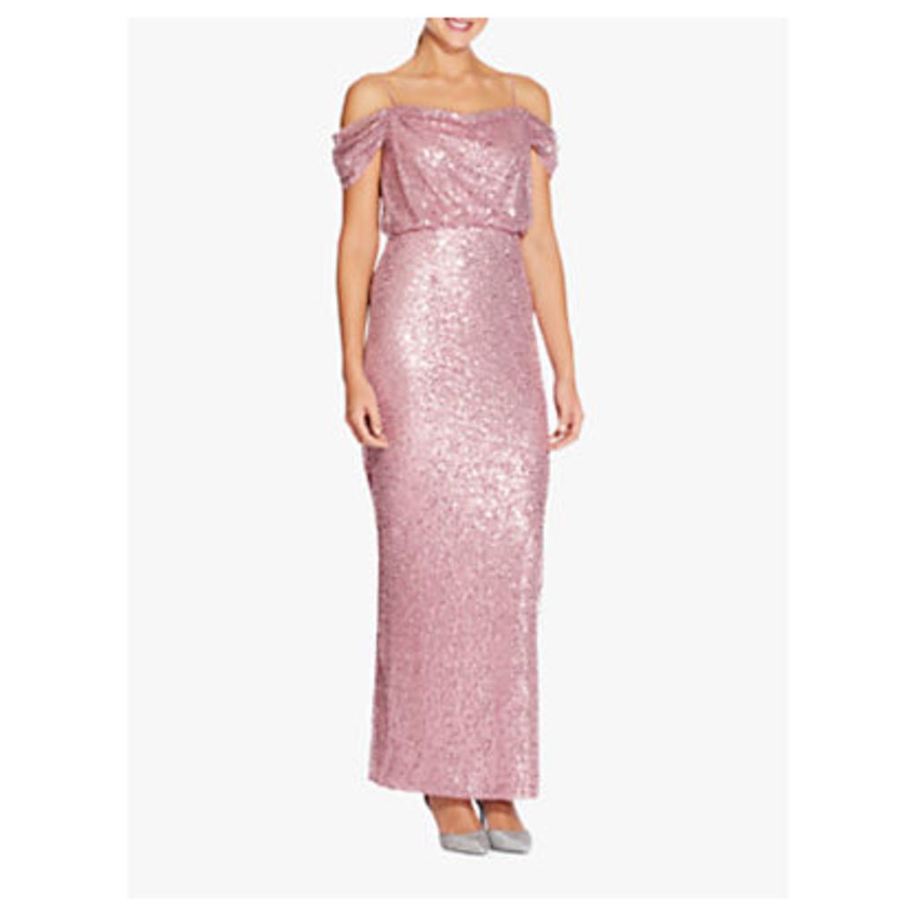 Adrianna Papell Sequin Long Dress, Rose