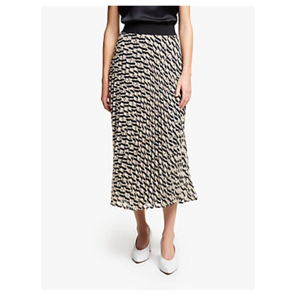 Marella Vita Print Pleated Skirt, Beige
