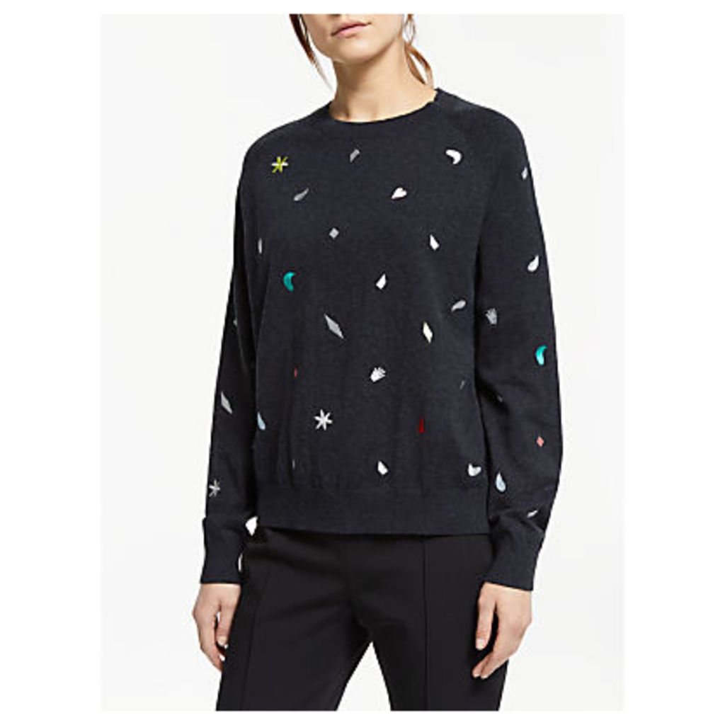PS Paul Smith Urban Jungle Embroidered Jumper, Charcoal