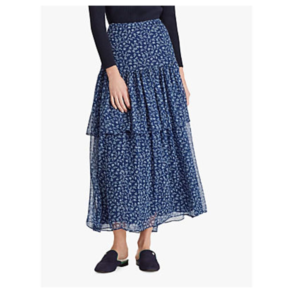 Ralph Lauren Aubrianna Ruffle Skirt, Vintage Blue/Whisper Blue