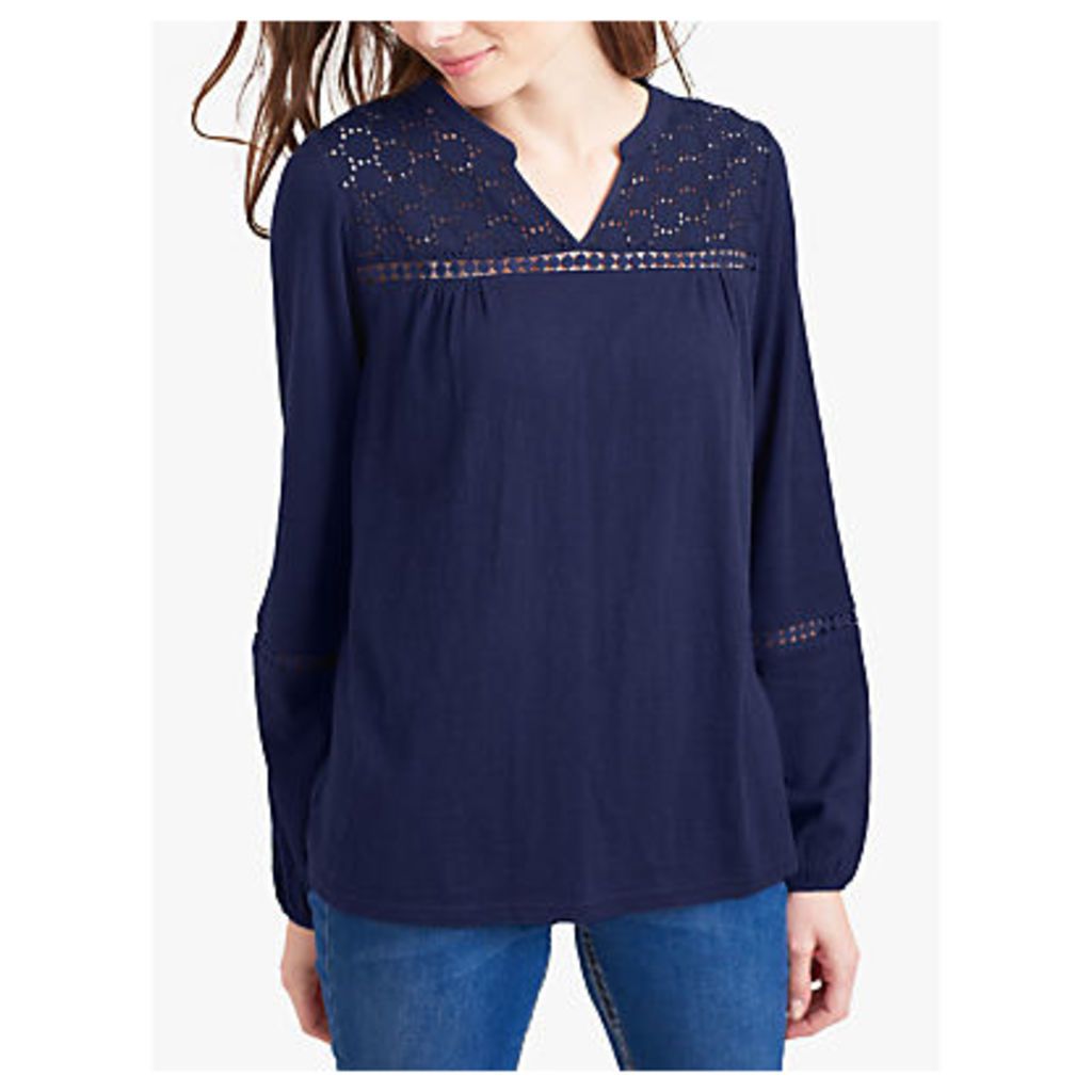 Joules Dolly Embroidered Top, French Navy