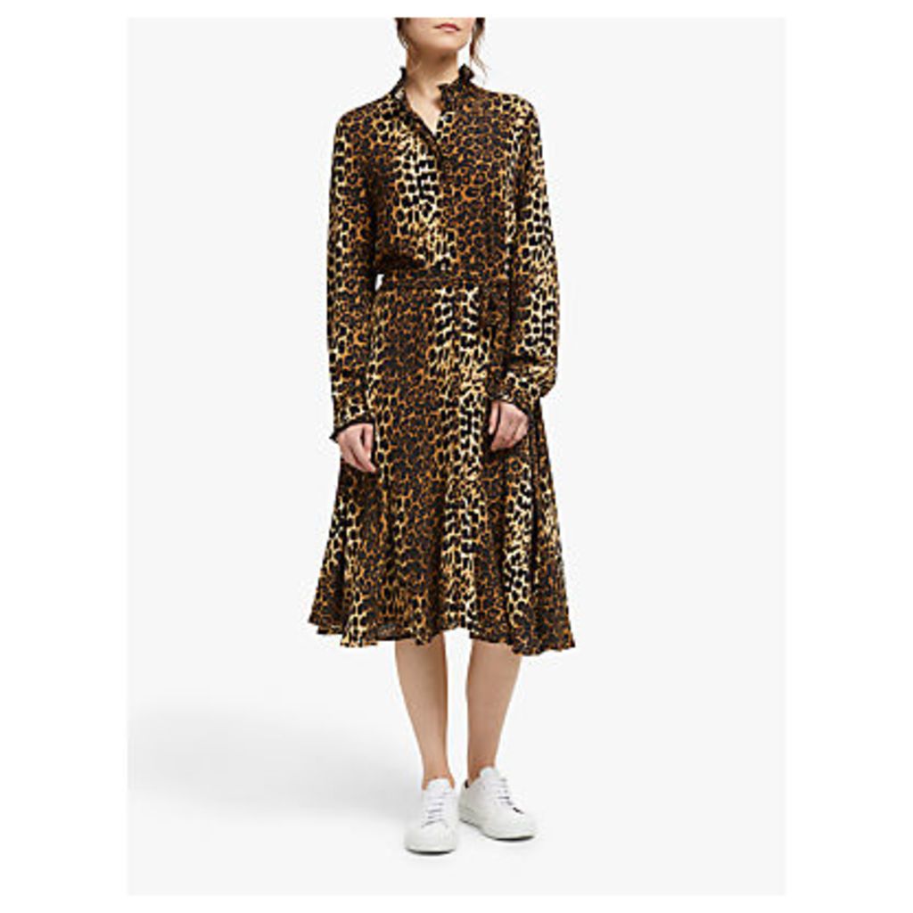 Second Female Elinor Leopard Midi Dress, Brown