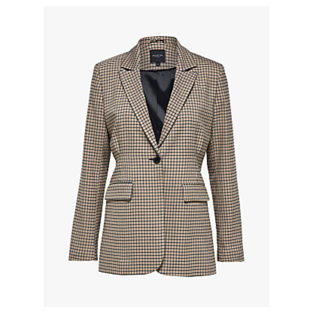 Selected Femme Margery Check Blazer, Brown