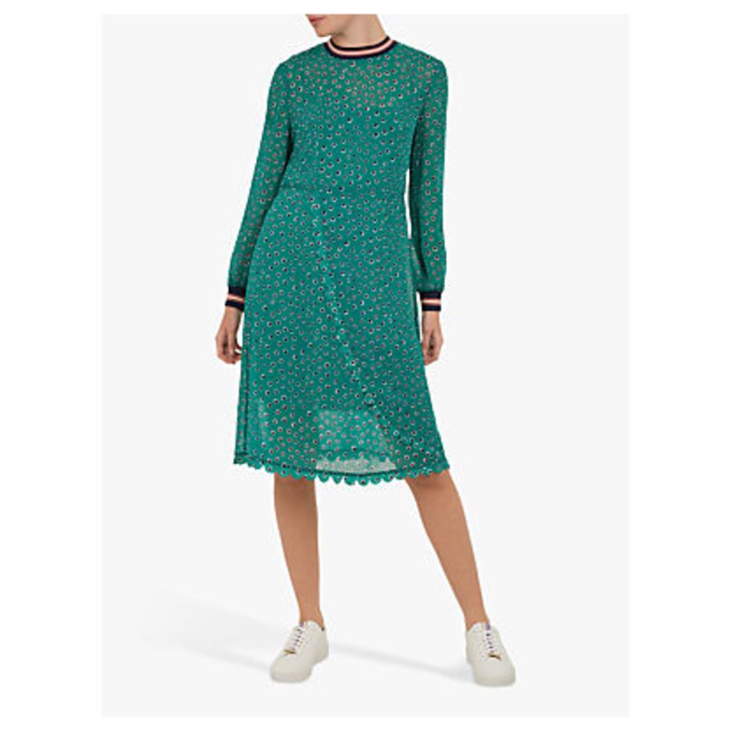 Ted Baker Colour By Numbers Sibella Floral Dot Wrap Dress, Green/Multi