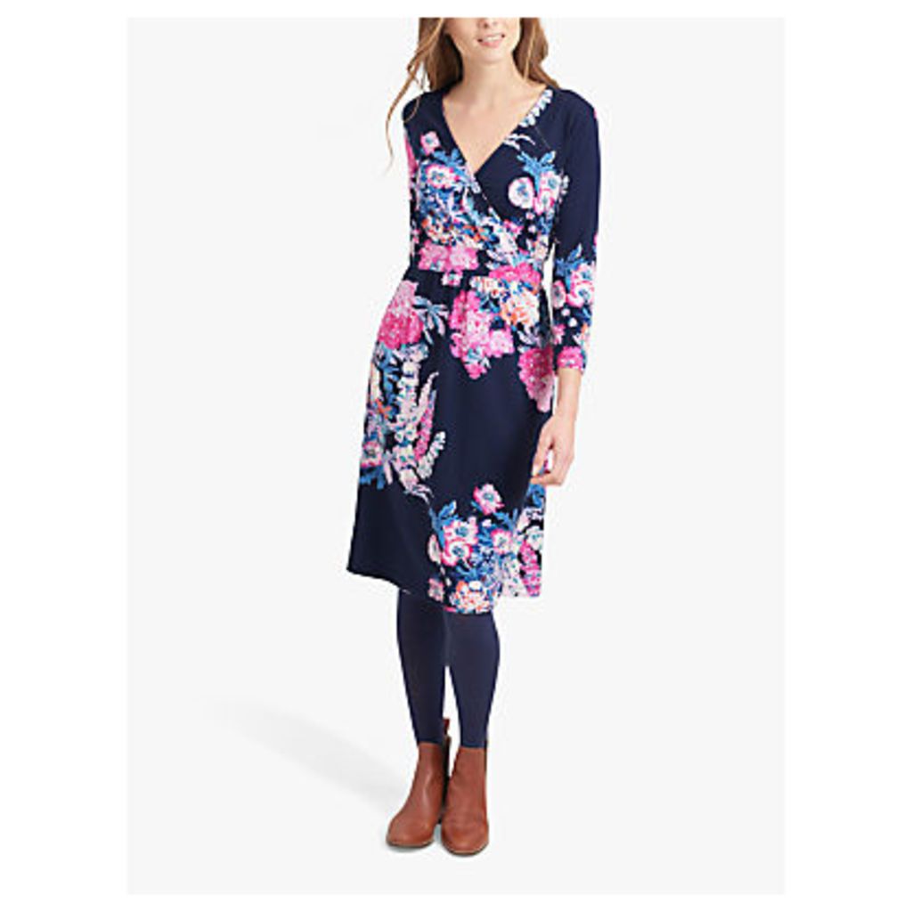 Joules Jude Jersey Wrap Dress, Navy Floral