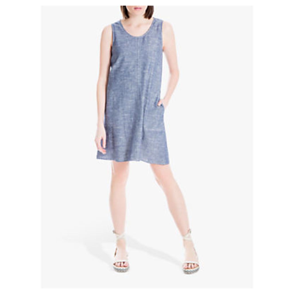 Max Studio Sleeveless Linen Blend Dress, Blue