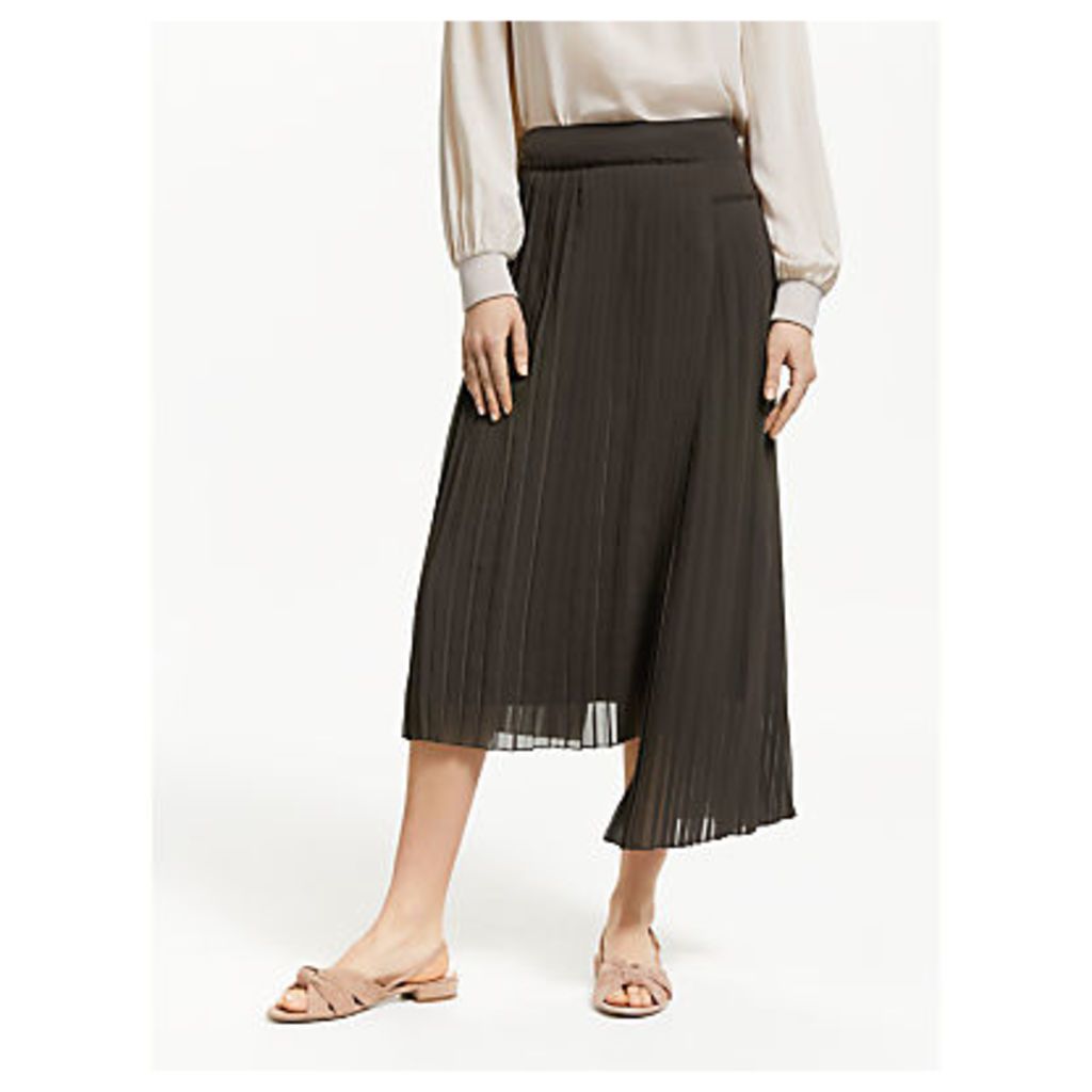 Modern Rarity Chopped Pleat Midi Skirt, Brown
