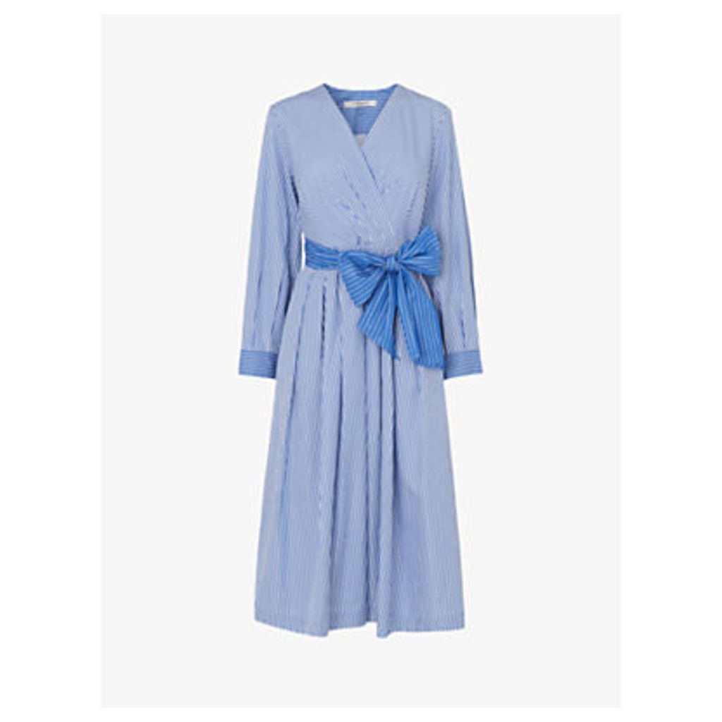 L.K.Bennett Alela Stripe Wrap Dress, Multi/Blue