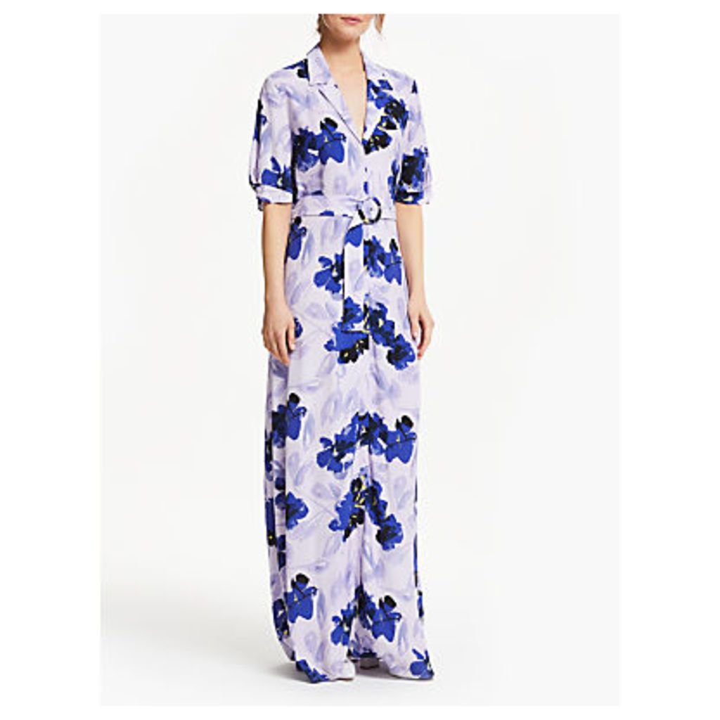 Y.A.S Maribel Floral Belted Maxi Dress, Purple/Multi