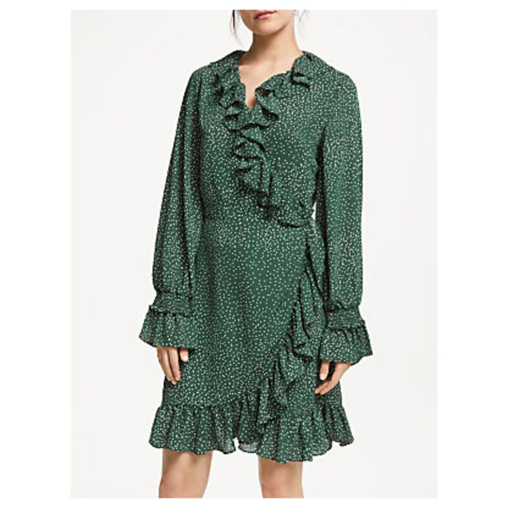 Just Female Polka Dot Wrap Dress, Green