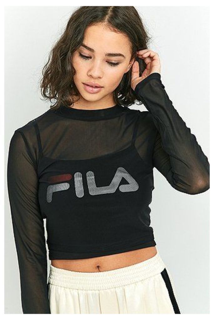 FILA Double Layer Long Sleeve T-Shirt, Black