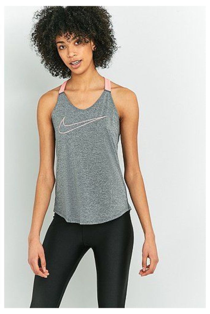 Nike Dry Training Grey and Pink Tank Top, Grey