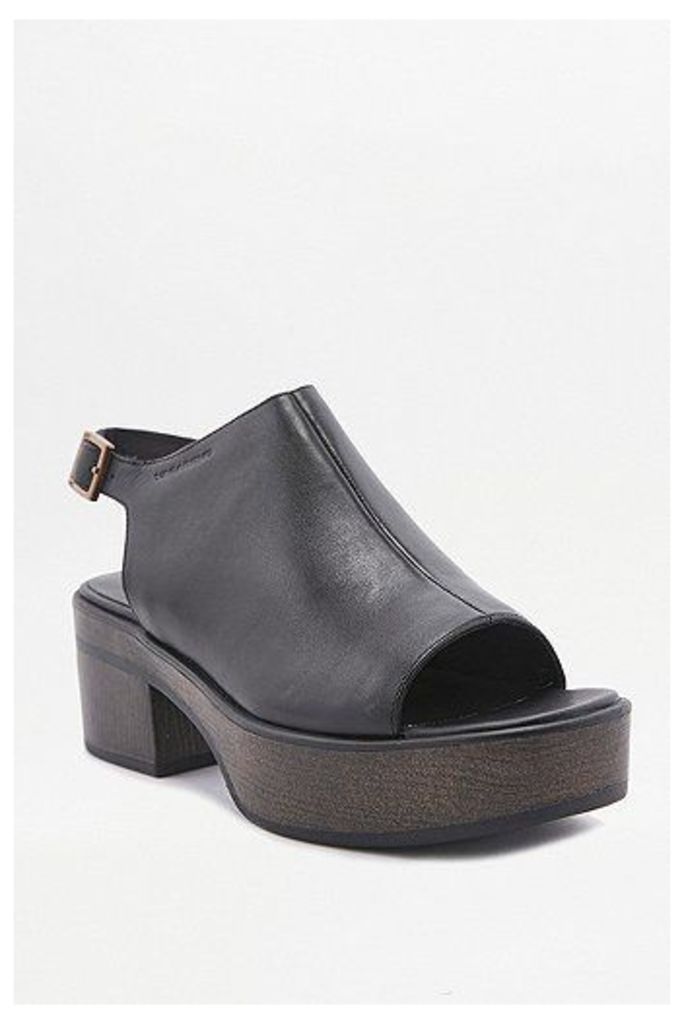 Vagabond Noor Black Leather Platform Sandals, BLACK
