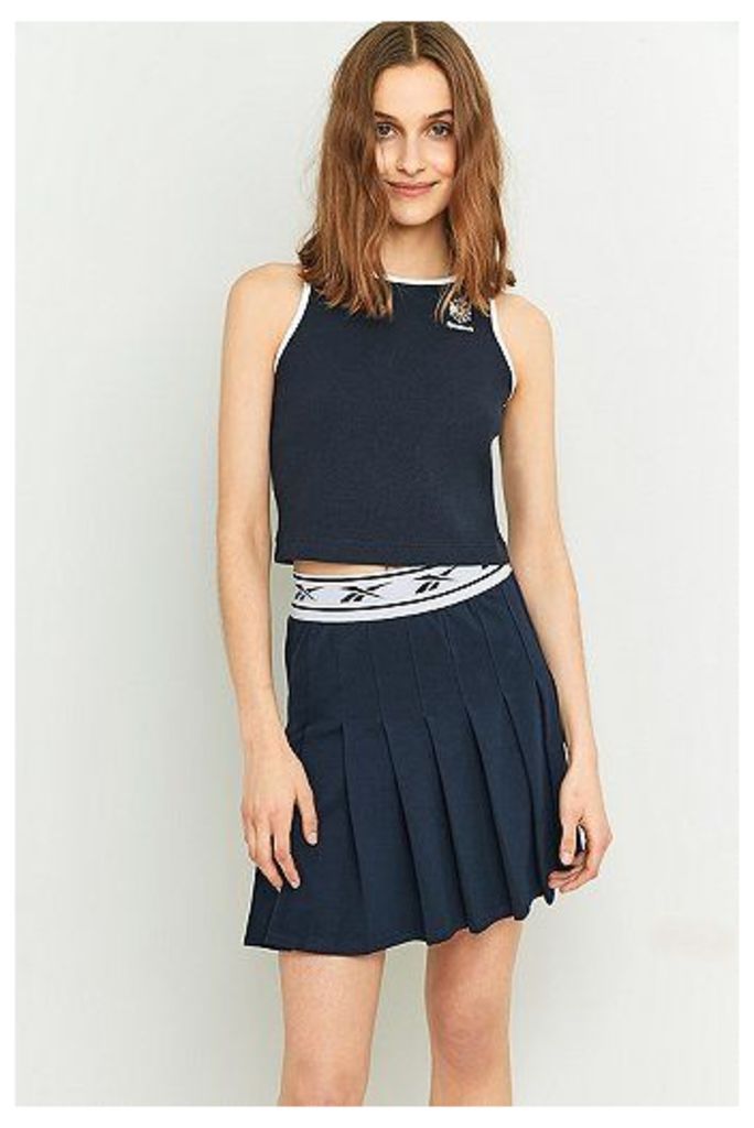 Reebok Pleated Navy Tennis Mini Skirt, NAVY
