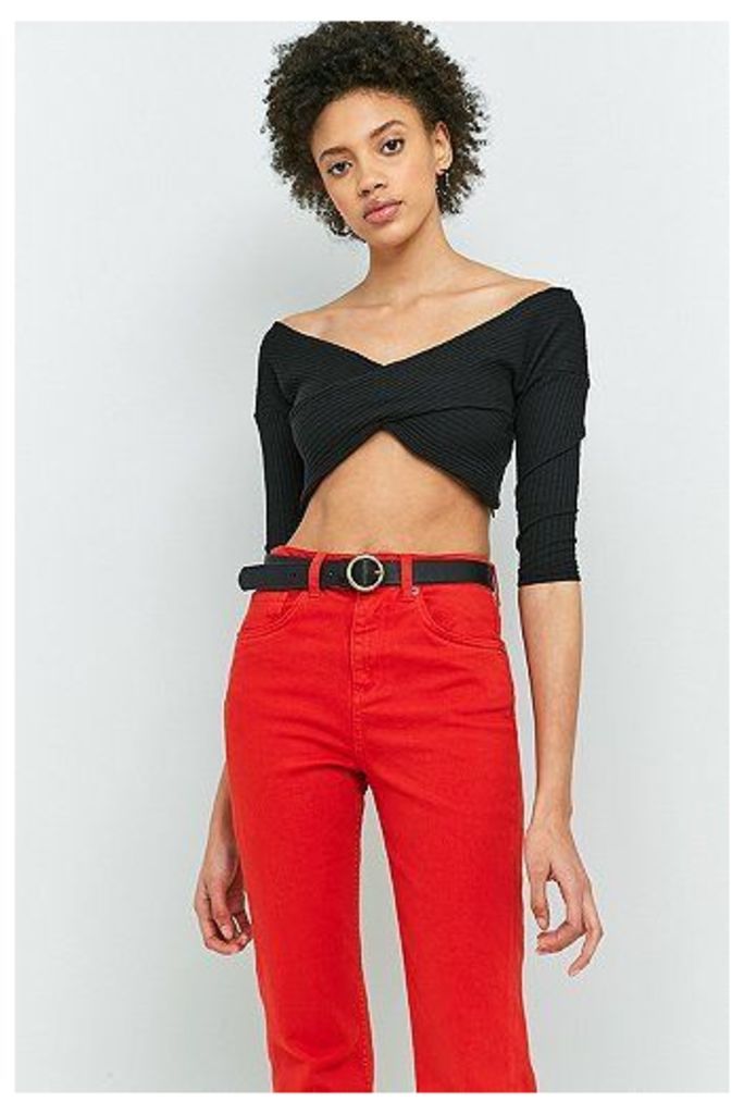 Kimchi Blue Don't Get It Twisted Cropped Top, BLACK