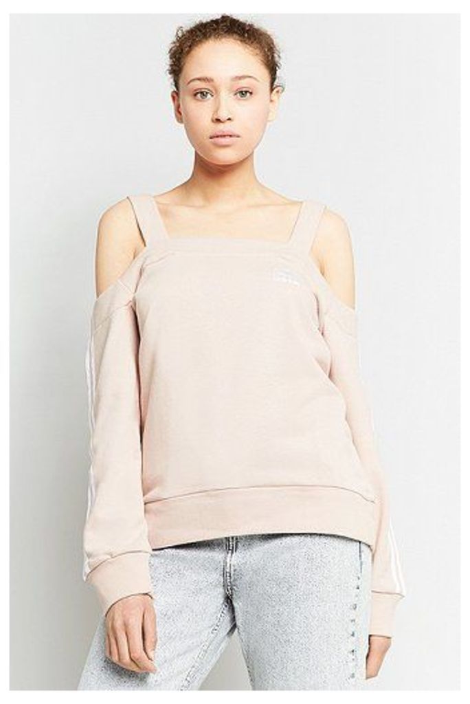 adidas Originals Pink Cold Shoulder Sweatshirt, PINK
