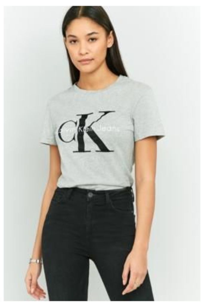 Calvin Klein True Icon Shrunken T-Shirt, LIGHT GREY