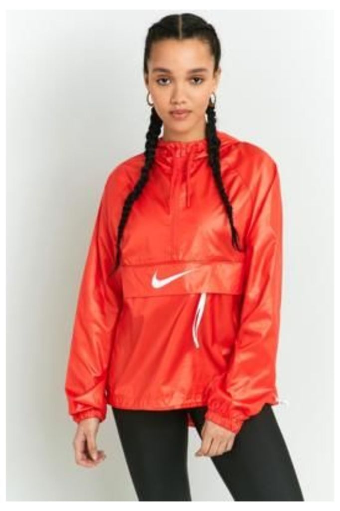 Nike Swoosh Red Half-Zip Windbreaker, RED