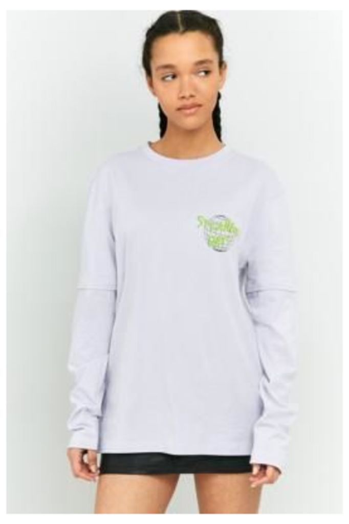 BDG Perspective Double Layer Long Sleeve T-Shirt, LILAC