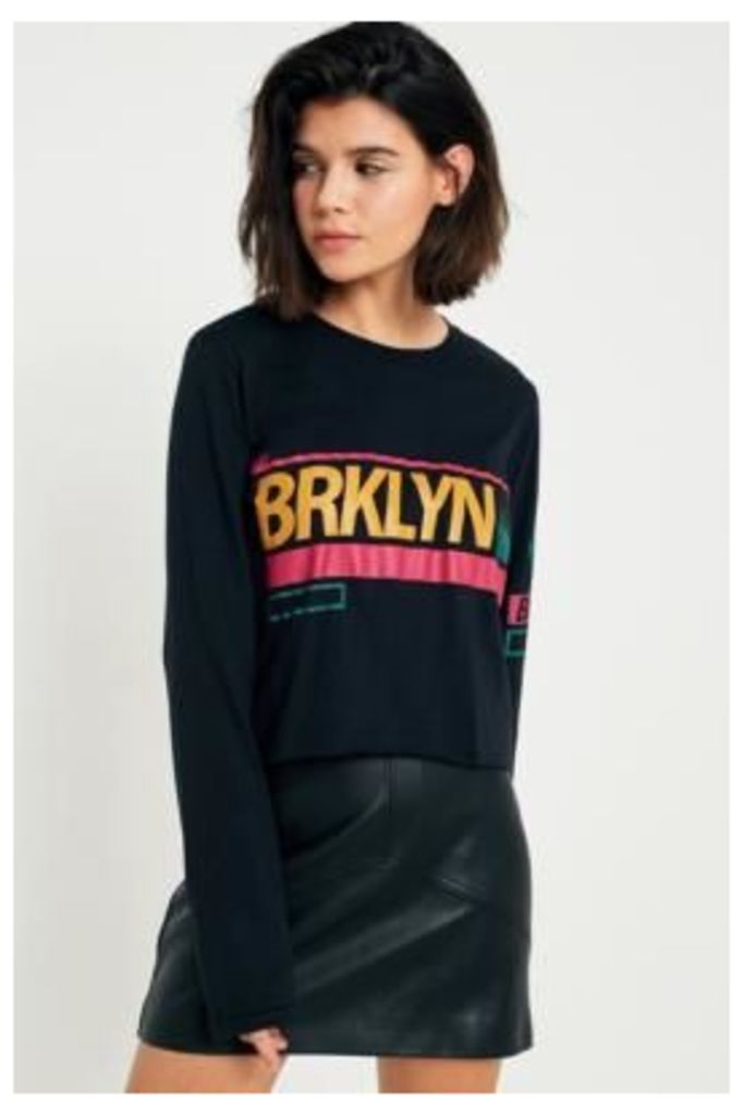 Urban Outfitters Brooklyn Long Sleeve T-Shirt, Black