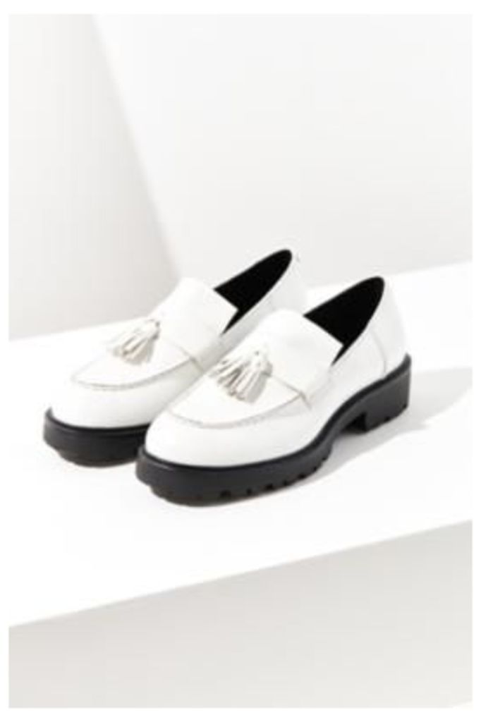 Vagabond Kenova White Leather Loafers, White