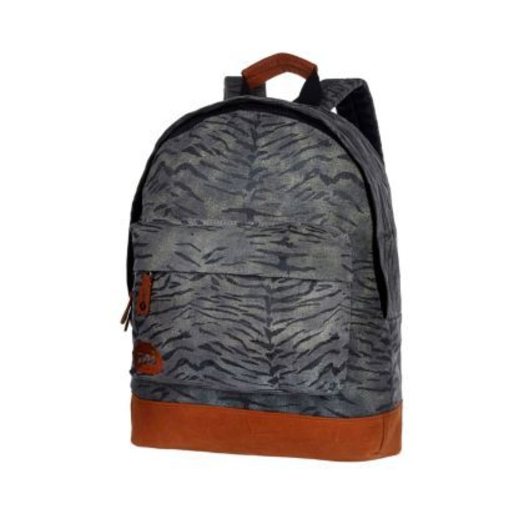 Grey MiPac tiger print backpack