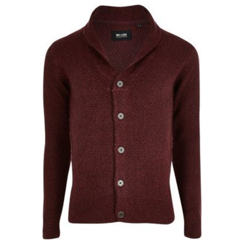 River Island Mens Only & Sons Red chunky knit cardigan