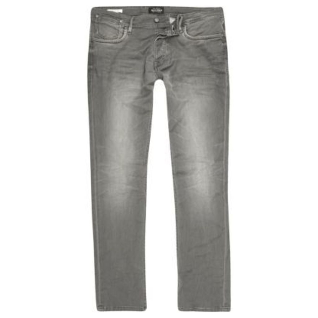 River Island Mens Grey Jack & Jones slim fit jeans