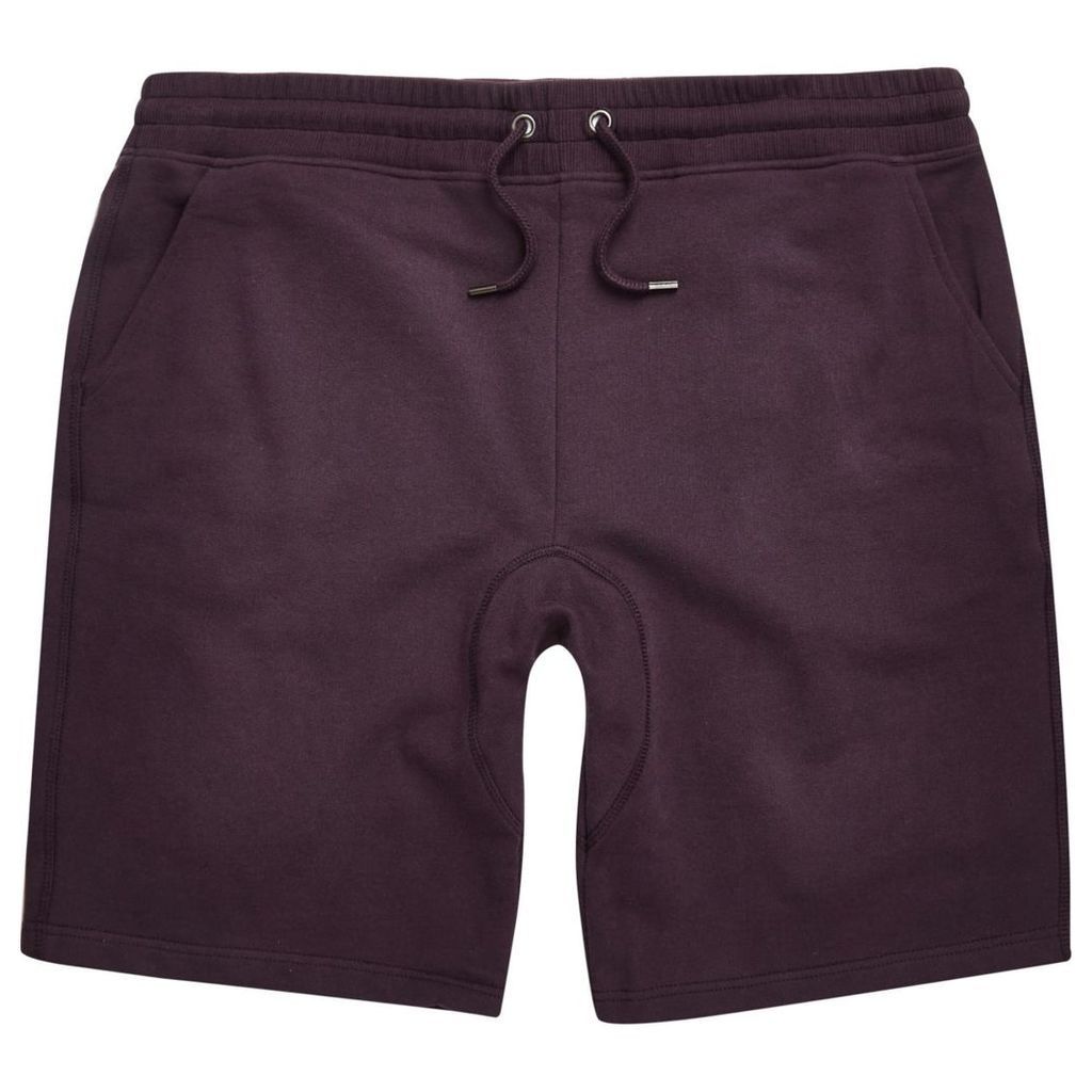 River Island Mens Dark Purple jogger shorts