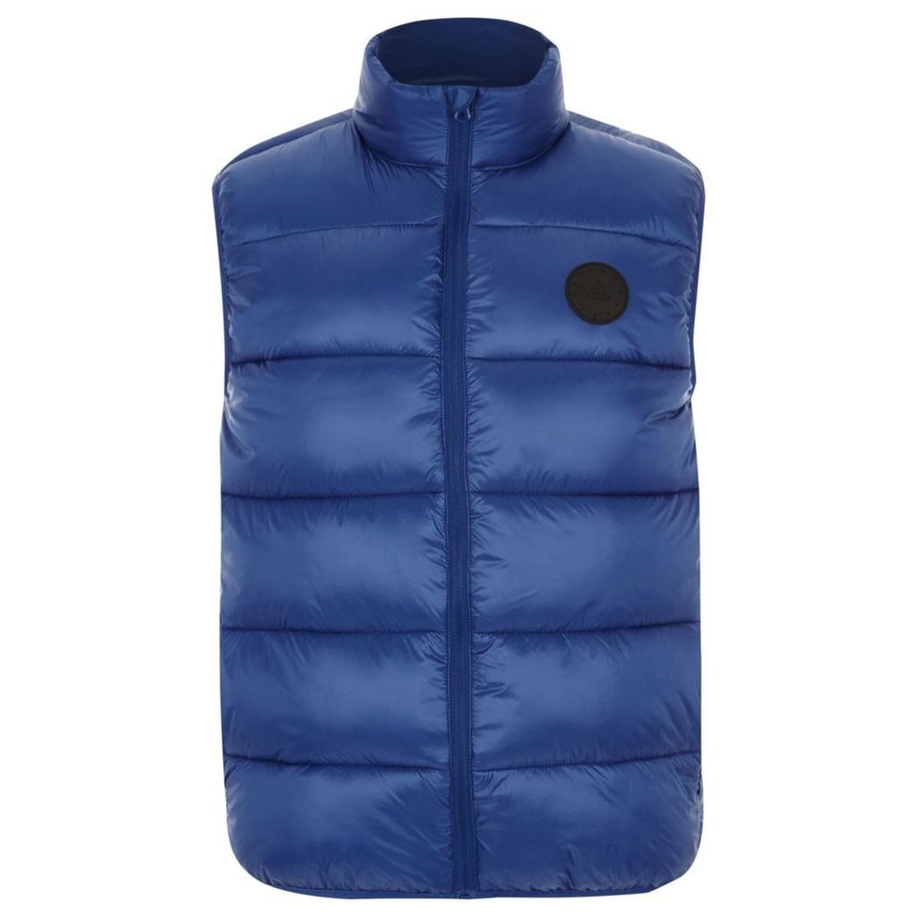 River Island Mens Big and Tall Blue puffer gilet
