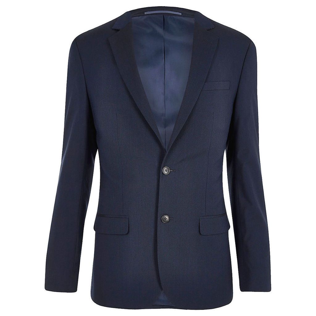 Mens Navy tailored fit suit jacket