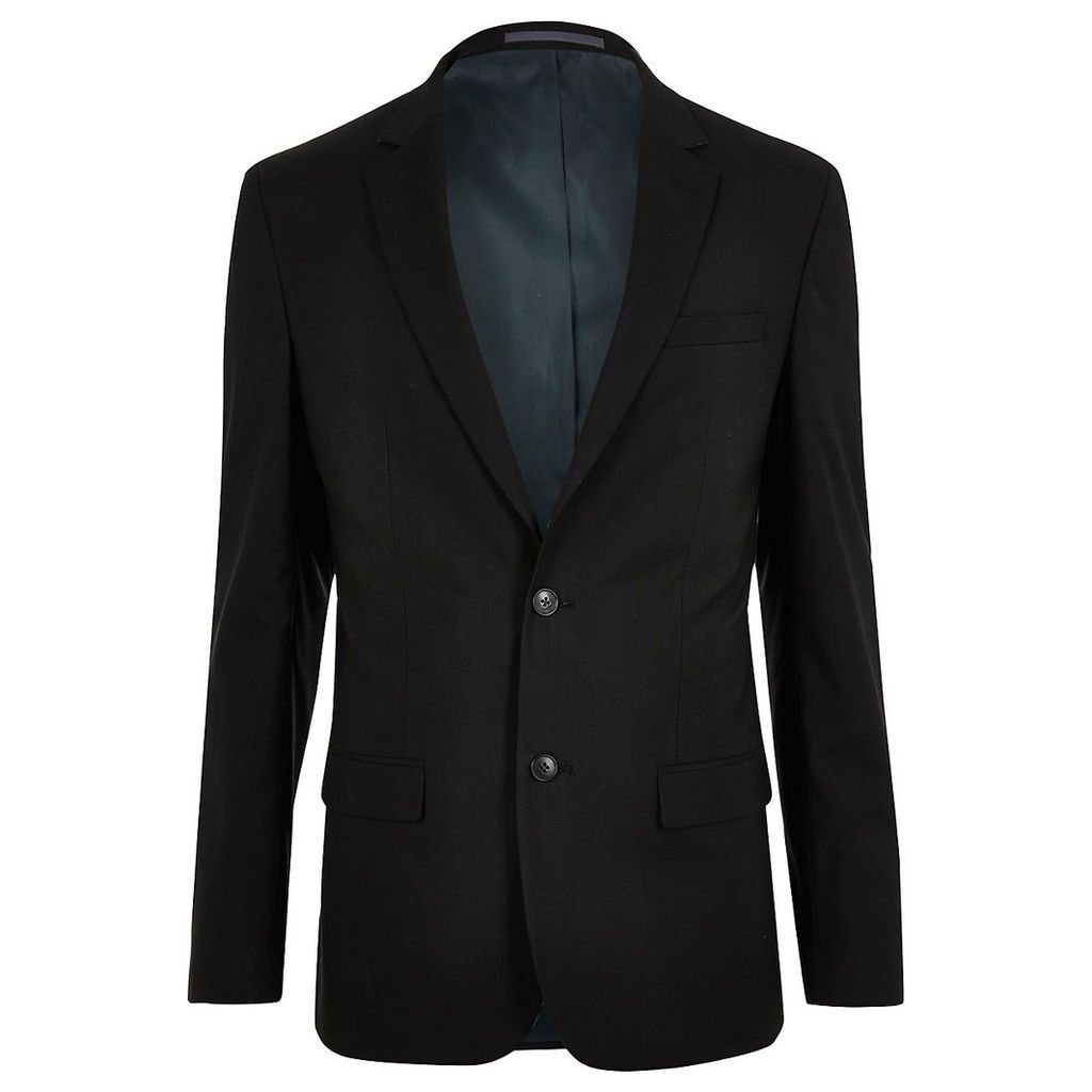 Mens Black tailored fit suit jacket